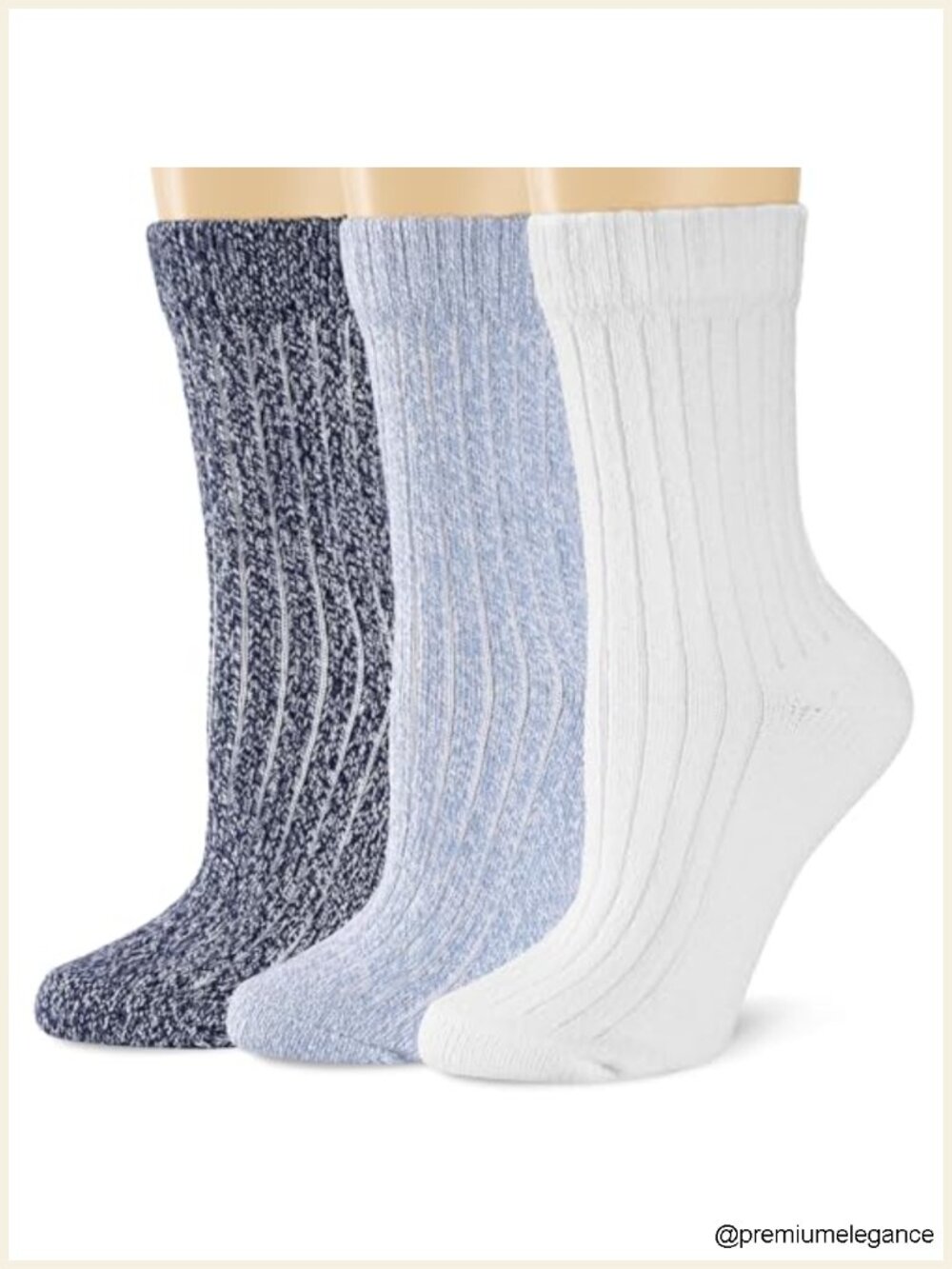 Women's Rib Knit Socks 3 Pair Cozy Fuzzy Warm for Boots Thick Crew Socks